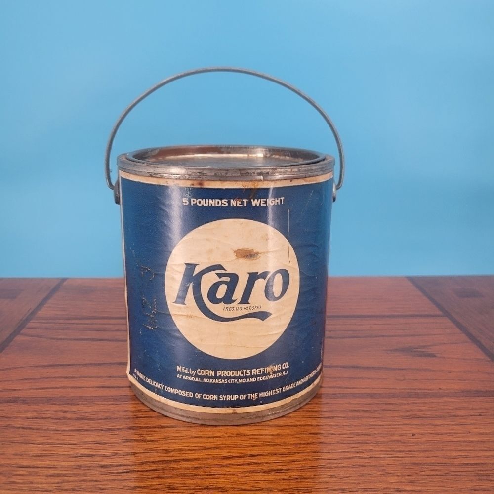 Karo Syrup Paint Can Style Tin Vintage Advertising Kitchen Decor